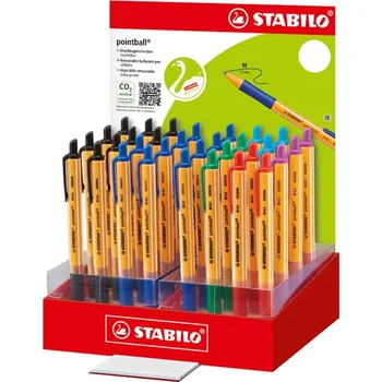 Kuličková pera STABILO pointball, 32ks ve stojánku