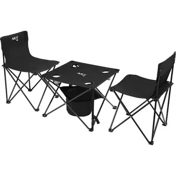 kempingová skříňka Sada kempingového stolu a 2 židlí NILS Camp NC3304