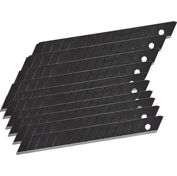 Pracovní nůž KesTek Odlamovací čepele SK5 9 mm černé, 10 ks