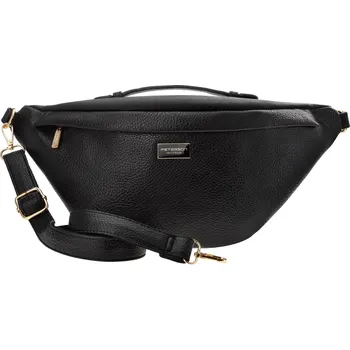 Kabelka Velká dámská ledvinka elegantní klasická crossbody kabelka - černá PETERSON 5905054538330