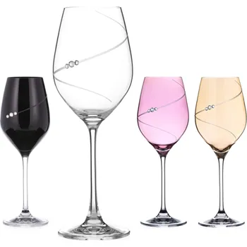 Sklenice Diamante sada barevných sklenic na bílé víno Silhoutte City Selection 360 ml 4KS