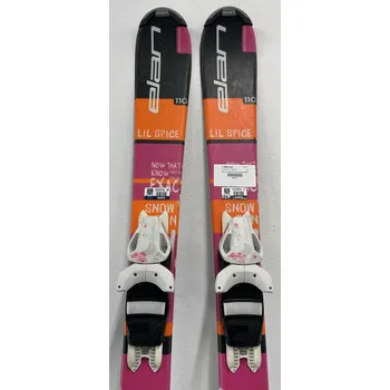 Sjezdové lyže Bazar - Elan Lil Spice pink/orange 16/17+El 4.5 - délka 110 cm 110