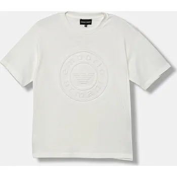 Chlapecké tričko Dětské bavlněné tričko Emporio Armani EB000500.AF14503 bílá 00X, vel. 130