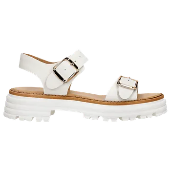 Dámské sandále Bílé Kožené Dámské Sandály Na Vysoké Platformě Wojas 7619159 40