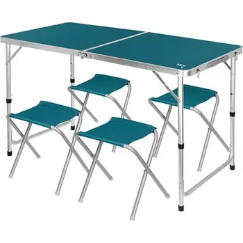 kempingová skříňka Sada skládacího kempingového stolu a židliček NILS Camp NC1633 modrá