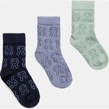 Kojenecké ponožky United Colors of Benetton 3-pack 6AO3A7007.W.seasonal námořnická modř 59X, vel. 74