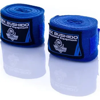 Bandáž na box a MMA DBX BUSHIDO Boxerská omotávka DBX BUSHIDO 4m MODRÁ|ČERNÁ