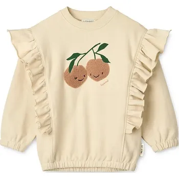 Chlapecká mikina Dětská bavlněná mikina Liewood Marcella Placement Sweatshirt LW20081.9BYA béžová 08X, vel. 134-140