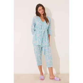 Dámské noční prádlo Pyžamo women'secret dámské, tyrkysová barva, 3592395 66X, vel. XS