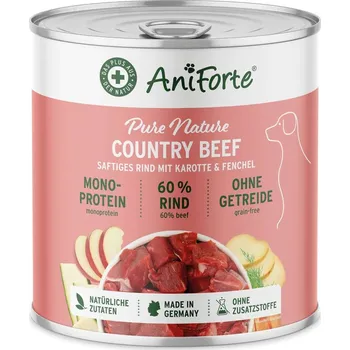 Krmivo pro psa AniForte Mokré krmivo CountryBeef - hovězí maso s mrkví (400 g - 800 g) Počet a hmotnost: 1 x 400g