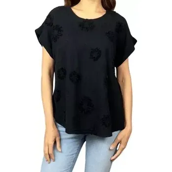 Dámská halenka/tričko italská móda černé vel.UNI (XL/XXL)