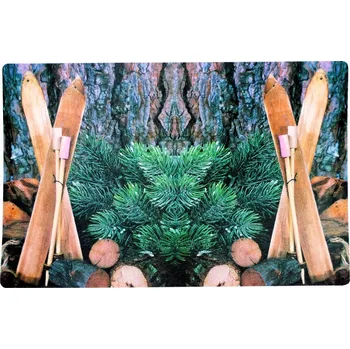 prostírání Vánoční prostírání plastové Dřevěné lyže 4ks 1000626