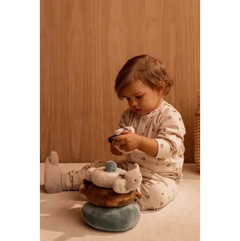 Kojenecký body Kojenecké body Liewood Birk Printed Pyjamas Jumpsuit LW20360.9BYA béžová 80X, vel. 74-80