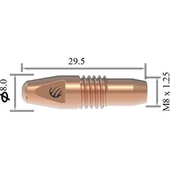 Příslušenství ke svářečce Průvlak ARC M2/M22 | M8 x 29,5/8mm 1,2 mm Alu