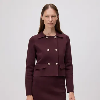 Dámský svetr Reserved - Kardigan s ozdobnými knoflíky - tmavě fialová - 475GP-49X - 475GP-49X-L