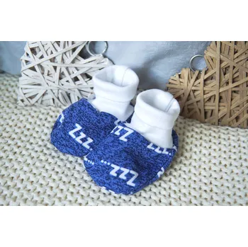 Capáčky AMÁLKA Bavlněné modré capáčky pro miminko Velikost: 56-68