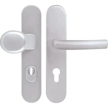 Dveřní kování TWIN Štítkové kování HARMONIA F1 - eloxovaný hliník, barva stříbrná, 72 mm HS127806 OUTLET