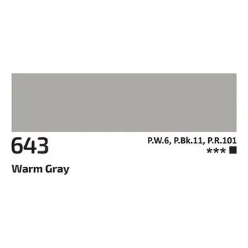 Vodová barva Akrylová barva Rosa 60ml – 643 warm grey (Akrylová barva Rosa 60ml – 643 warm grey)