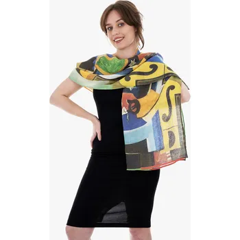 Šála Dámská šála 100% Len Josef Čapek Černošský král/ Black King