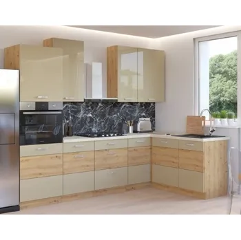 Kuchyňská linka Stolarz-Lempert Kuchyňská linka Artisan cappucino lesk - Sestava 2