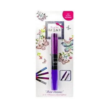 Řasenka Lukky 2-v-1 řasenka a třpytky na řasy, nachová