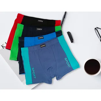 Pánské spodní prádlo FANNIFEN Pánské bavlněné boxerky G55510 4 ks v balení Velikost: L