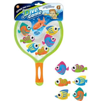 YG Sport Hra rybičky potápěcí set 6ks s podběrákem do vody