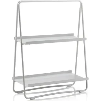 regál Světle šedý kovový regál 23x58 cm A-Table – Zone ID_1512102