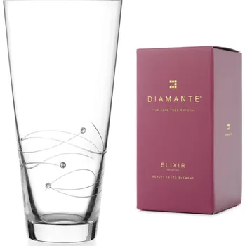 Váza Diamante křišťálová váza Spiral se Swarovski krystaly 25 cm