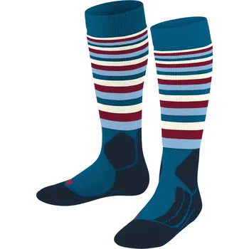 Pánské termo ponožky Falke SK2 Stripe Kids Skiing Socks - king fisher