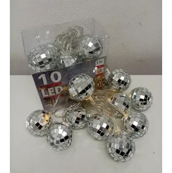 Vánoční dekorace LED disko koule 10ks Varianta: Zlatá Nové