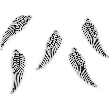 Přívěsek Přívěsek andělské křídlo 9x30 mm, barva platina
