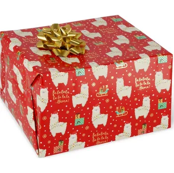 Dárková taška Legami Christmas Wrapping Paper - Llama uni