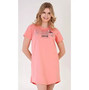 Dámské šaty Dámské domácí šaty Lucie - Vienetta meruňková XL