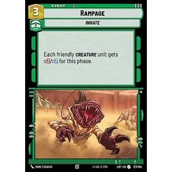 Sběratelská karetní hra Rampage 127/264 - Legends of the Force Typ karty: Foil