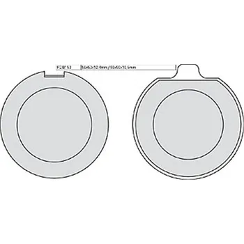 Brzdová destička Brzdové destičky FERODO FDB150P 52,9x50,3x12,5mm SUZUKI GS 400/750/850 1977-1979
