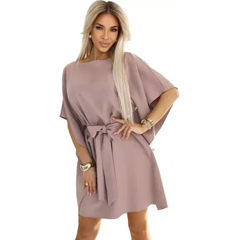 Dámské šaty Dámské šaty 287-37 SOFIA - NUMOCO mocca 2XL/3XL