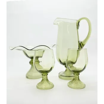 Sklenice Souprava na stůl - lesní zelená | 100401