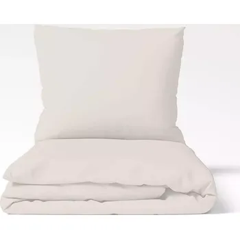 Povlečení Bavlněné jendobarevné povlečení Slonová kost 140x200+70x90