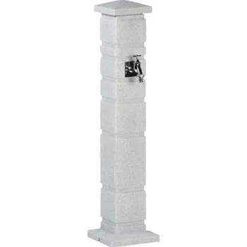 Zavlažování Zahradní sloupek na vodu s kohoutkem ARVES Romana Granit 16 x 110 cm plast