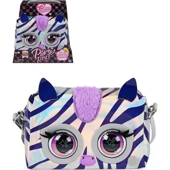 Kabelka SPIN MASTER Purse Pets interaktivní metalická kabelka Zebra mrká na baterie Zvuk | 890021
