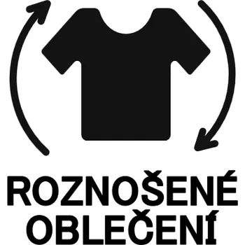 Samolepící etiketa Označto Štítky do šatny - s popiskem - Roznošené oblečení Barva písma: Bílá