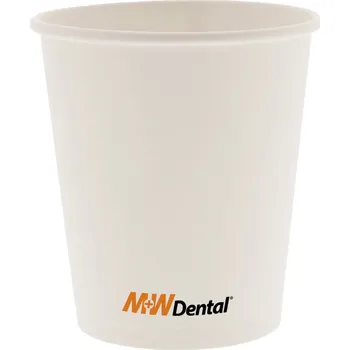 Jednorázové nádobí M+W Papírové kelímky bílé 180 ml (1000 ks)