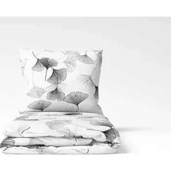 Povlečení Bavlněné povlečení Ginkgo na bílé 140x200+70x90