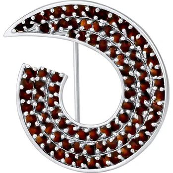 Šperkovnice Stříbrná brož Carney s přírodními granáty SILVEGOB480007BRGA