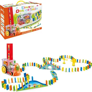 Vláček a vláčkodráha Hra Stavěcí domino set s narážecí mašinkou na baterie Světlo Zvuk plast | 33