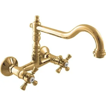 Vodovodní baterie Morava retro Vodovodní baterie dřezová, ručka 3, zlatá MK302.5/28Z