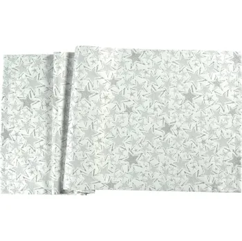 ubrus Sander Ubrus Stelle s motivem hvězd, 150 x 250 cm, ecru / silver 885117-21