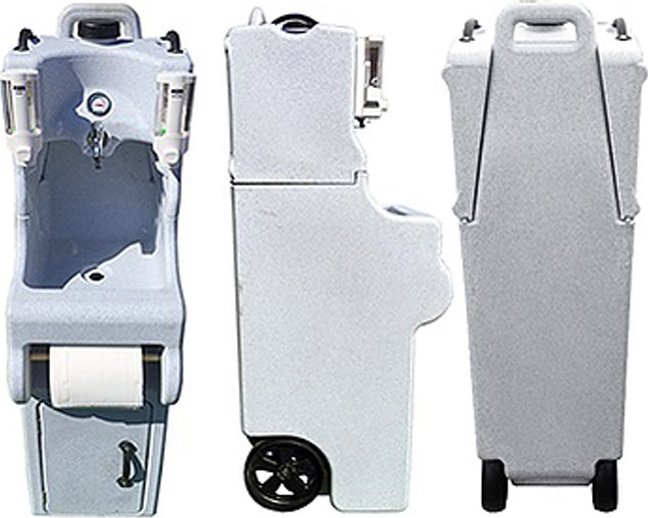 Mobilní umyvadlo (Praktické profesionální umyvadlo na kolečkách)