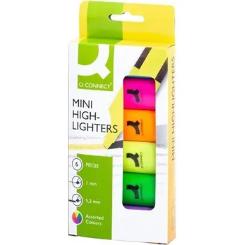 Zvýrazňovač 5705831037748_Zvýrazňovač Q-Connect mini, 6 barev